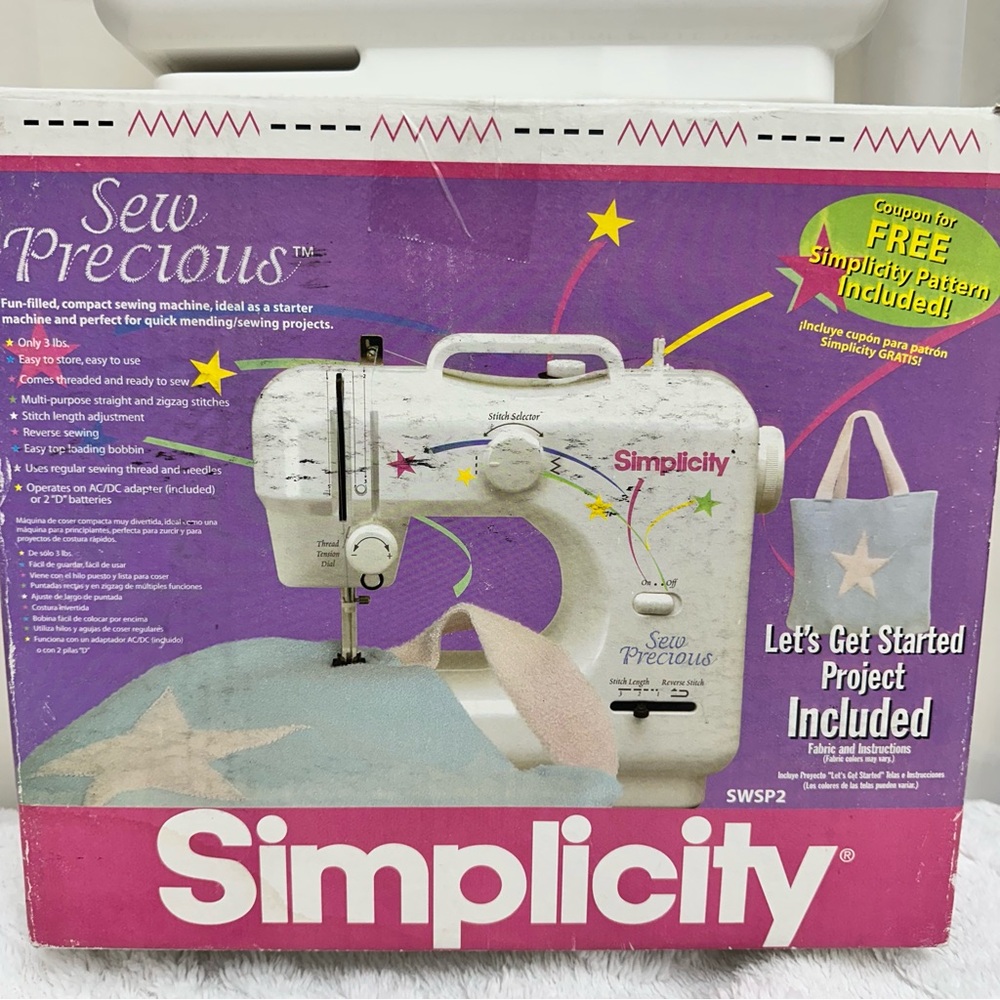 Simplicity Sew Precious Model SWSP2 Sewing Machine w/ Box, Instructions - Works - Picture 12 of 13